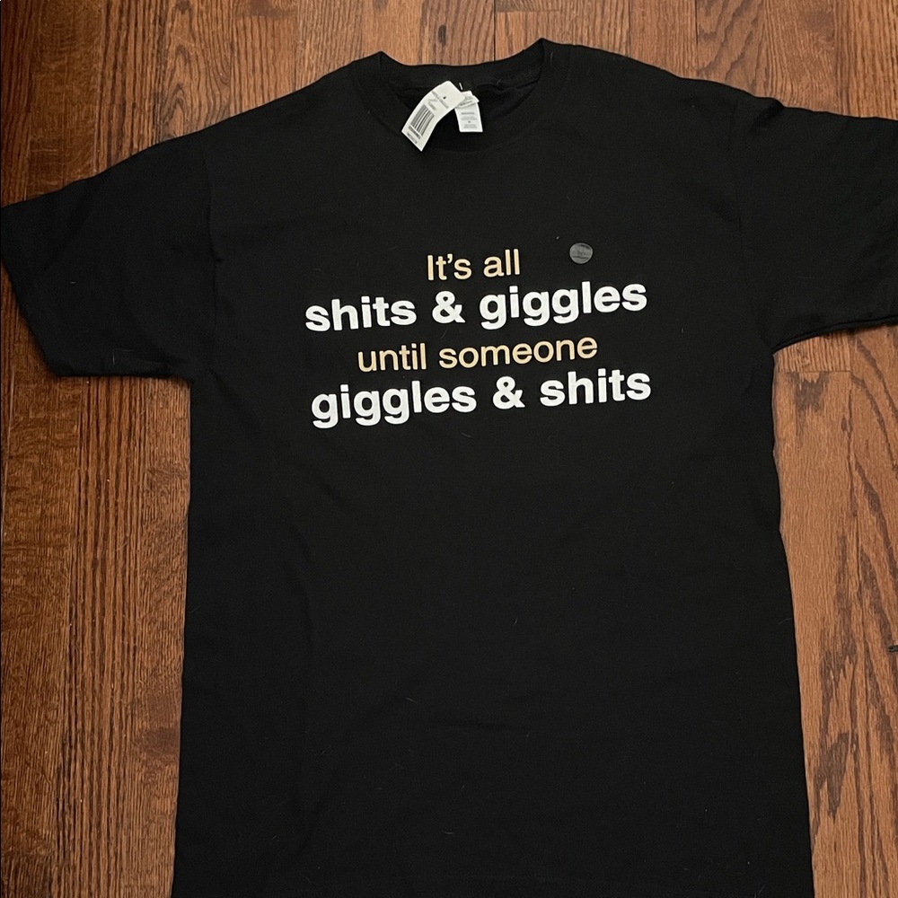 Humorous Black Graphic Tee for Men